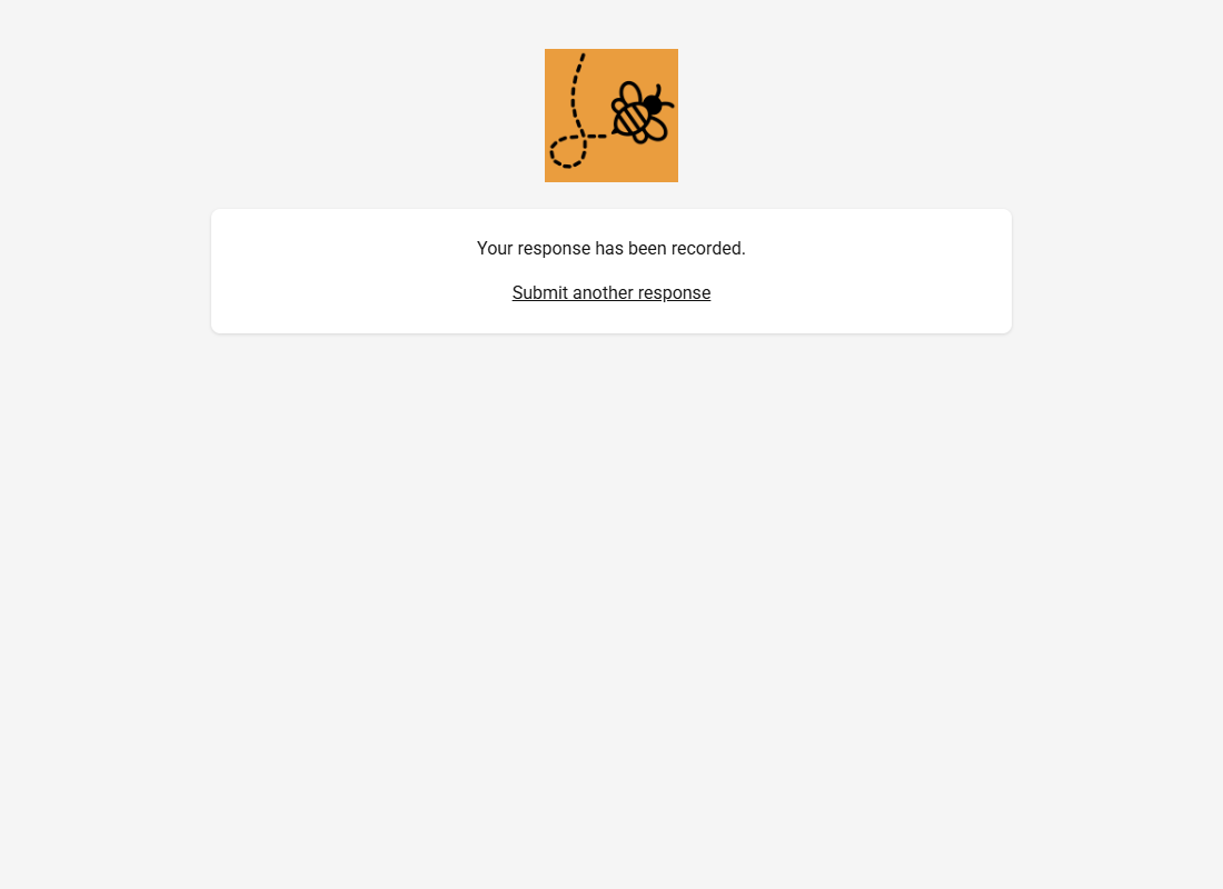 The confirmation page